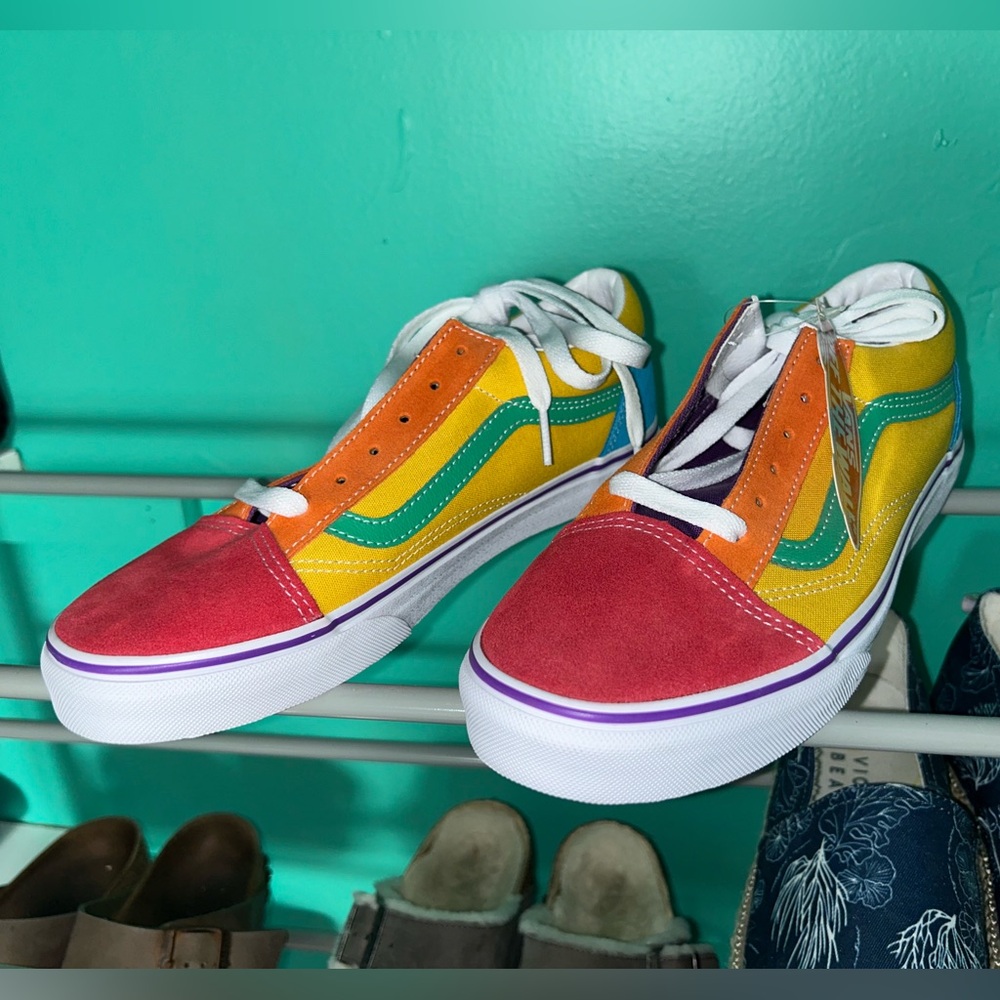 Vans Old Skool Rainbow Color block Skate shoes